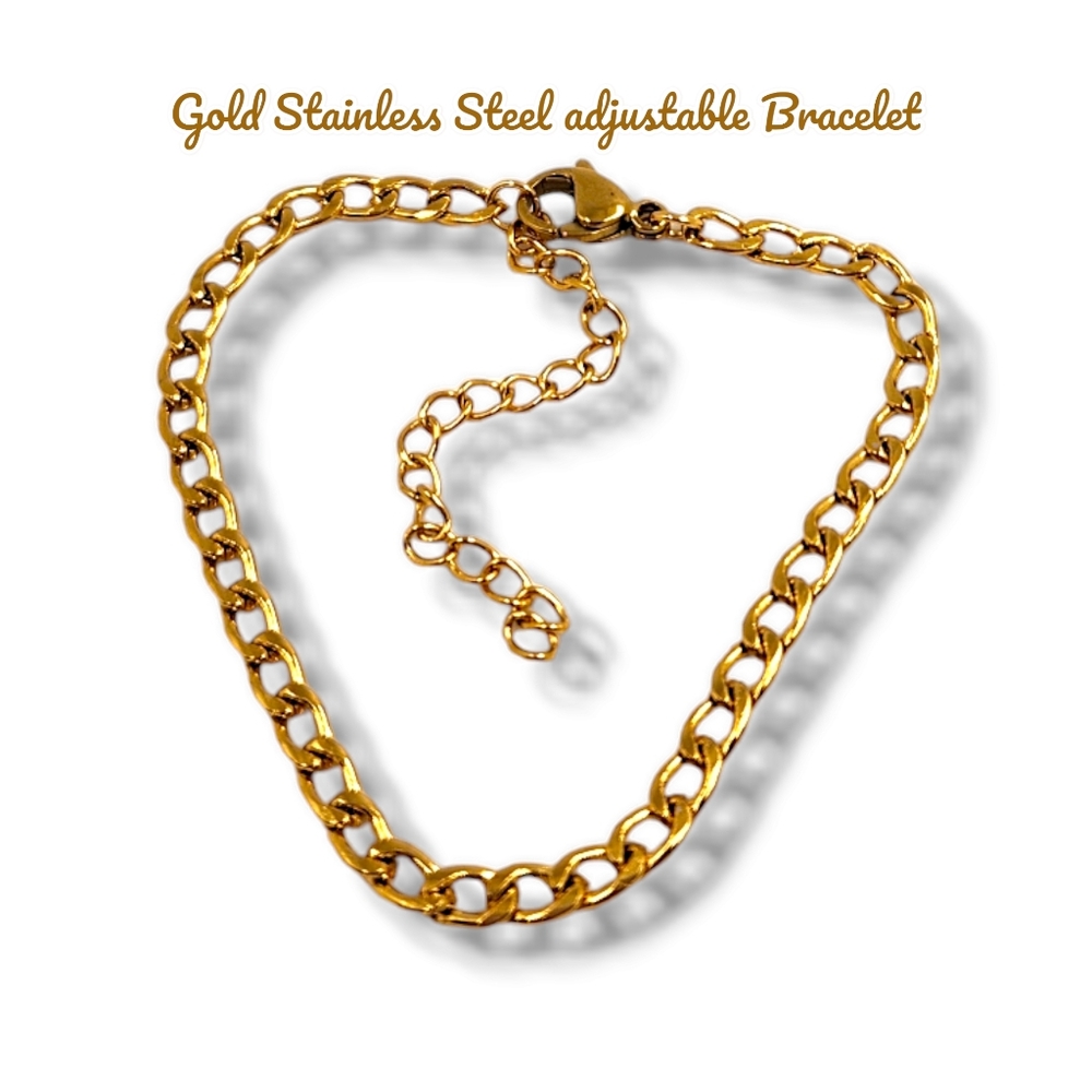 Gold Stainless Steel chain bracelet